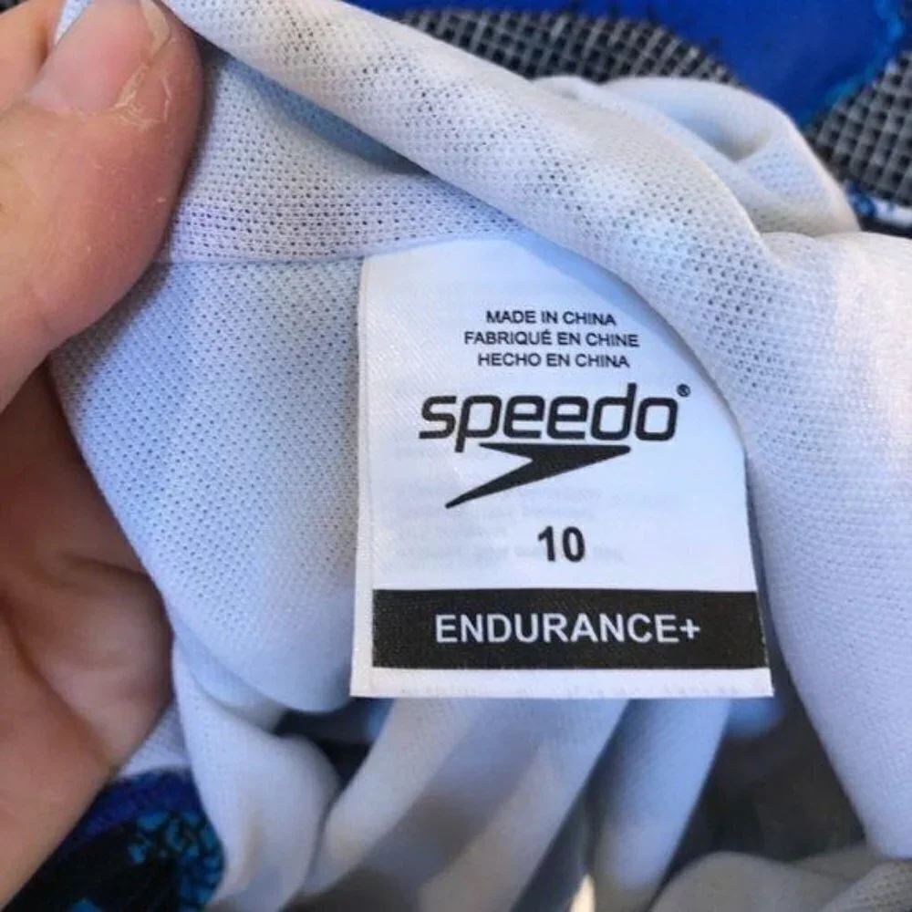 Speedo Swimsuit Womens Size 10 Vintage One Piece Blue Racerback Polyester NWOT